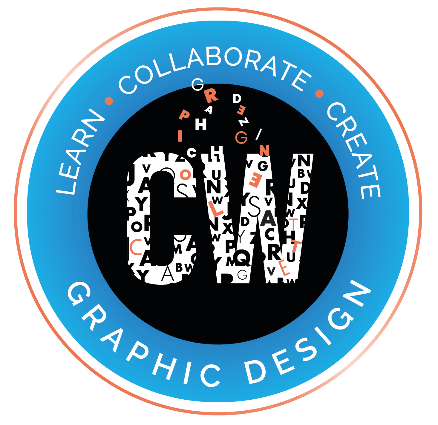 Colette Wilson - Web Developer and Graphic Designer logo in blue circle