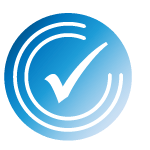 Customer trust icon with tick